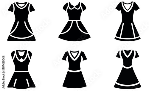 Collection of Stylish Women's Dresses in Simple Silhouette