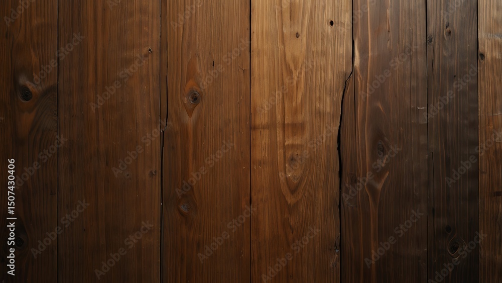 Fototapeta premium Dark brown wooden planks background texture