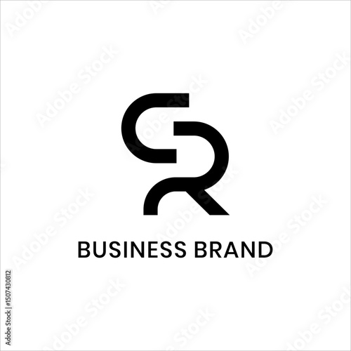 Modern RC CR Letter Logo Design Vector Illustration with Abstract Monogram Symbol for Business Brand Identity Corporate Consulting Finance or Technology Company Template