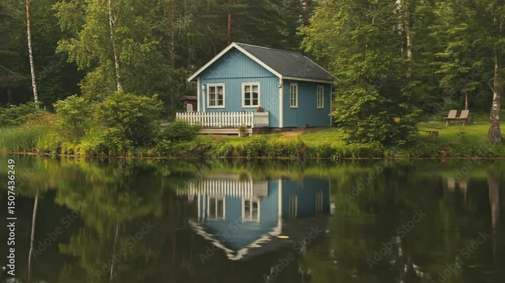 Serene Blue Cabin by the Lake Serene Blue Cabin by the Lake