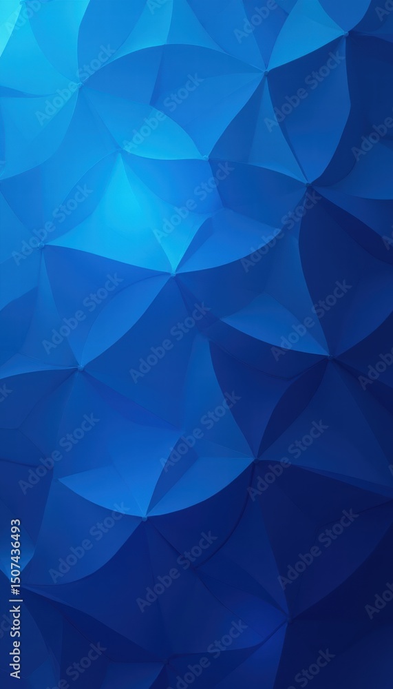 Fototapeta premium A stunning blue abstract background featuring geometric shapes and a smooth gradient, perfect for modern design projects or digital wallpapers.