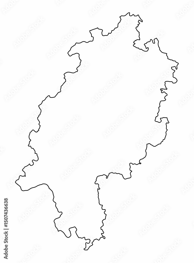 Obraz premium Hesse outline map