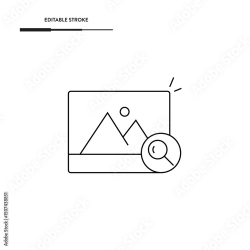 Image Searching Icon Vector Design.