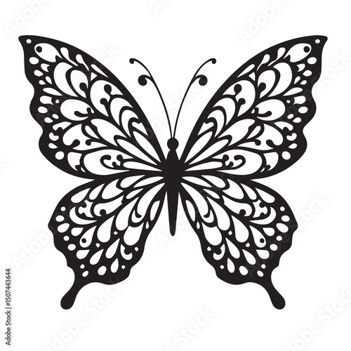 Laser cut butterfly silhouette