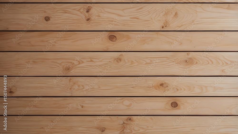 Naklejka premium Light brown horizontal wooden planks texture