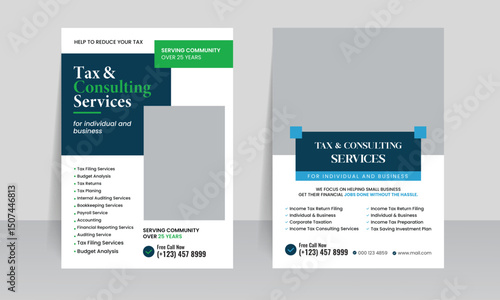 accounting flyer template design layout