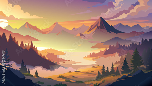 Beautiful! If you want, I can help you turn that description into a vivid vector art prompt or expand it into a poetic paragraph for creative projects. Would you like me to?