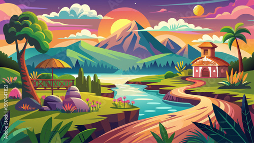 Beautiful! If you want, I can help you turn that description into a vivid vector art prompt or expand it into a poetic paragraph for creative projects. Would you like me to?