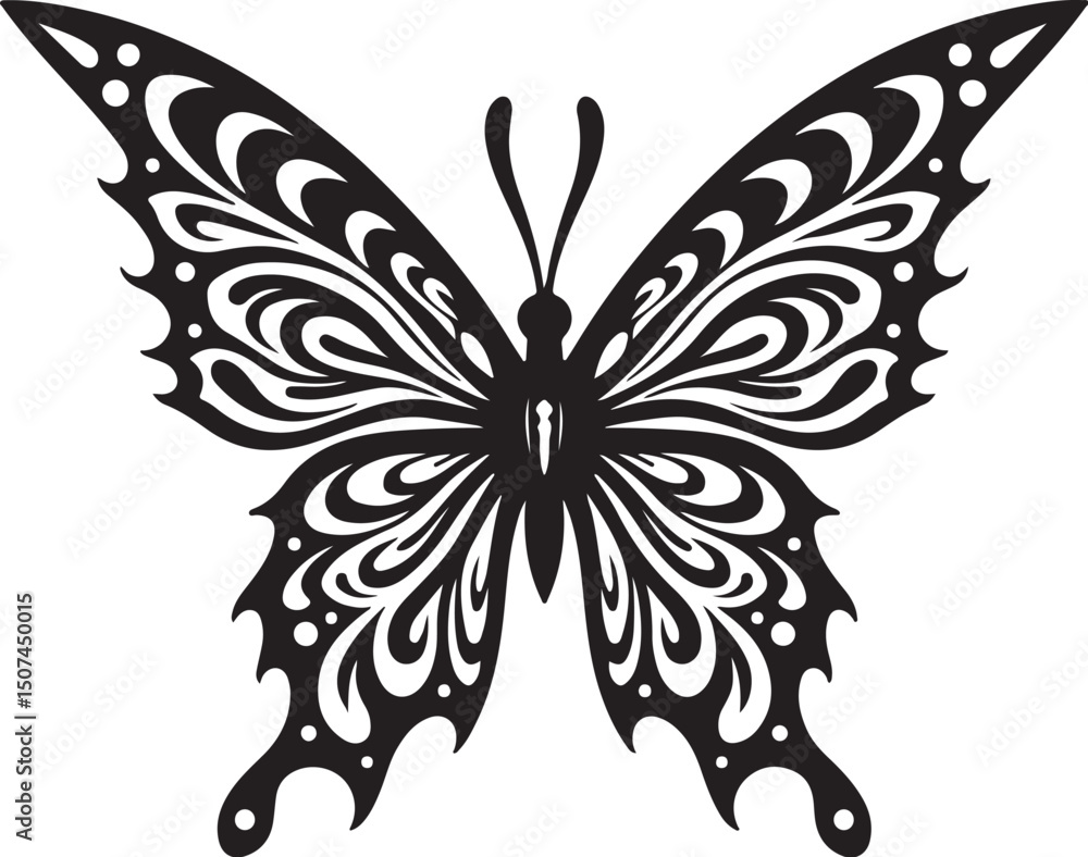 Mystical Butterfly Tattoo's design vector Mystical Butterfly Tattoo's design vector