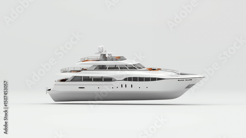 cruise ship isolated on white