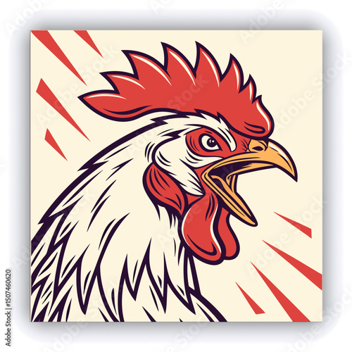 Hen post Ginger design and Chicken farm Advertisement template