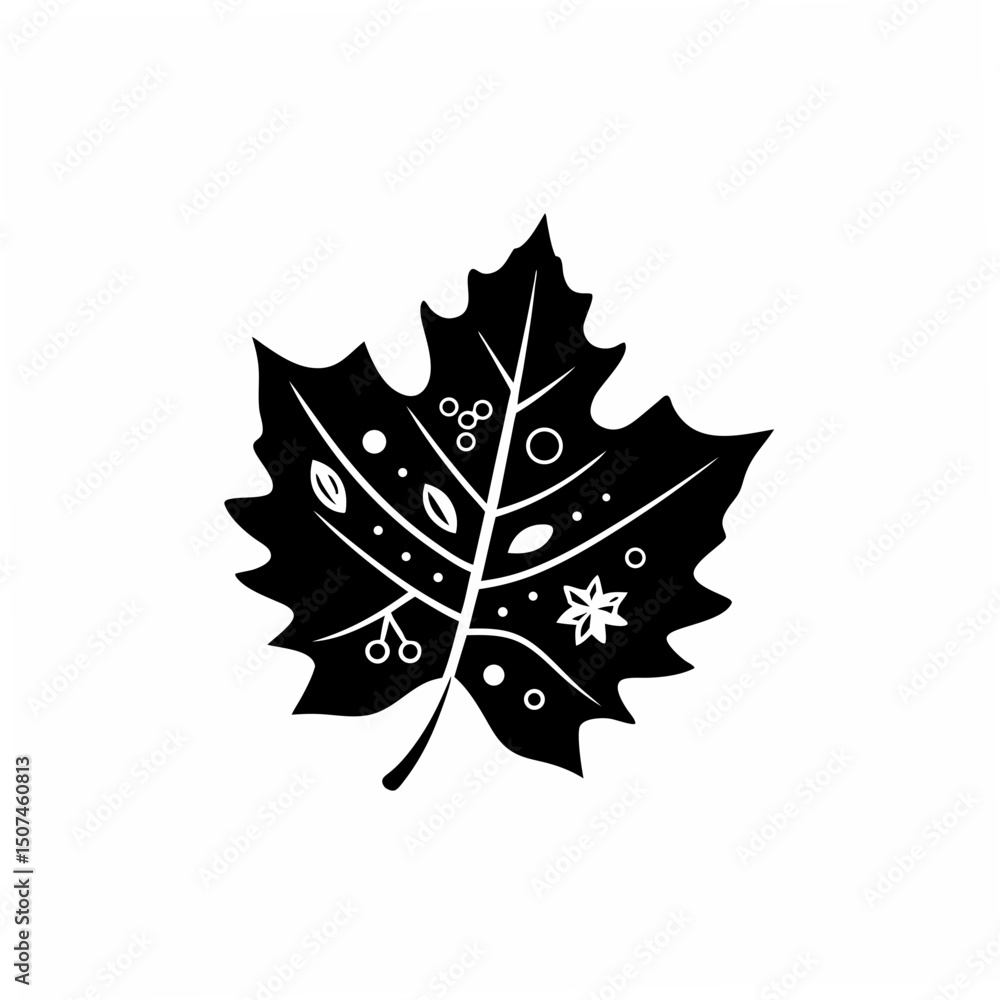 Fototapeta premium creative Silhouette simple Lab Leaf Vector Illustration 