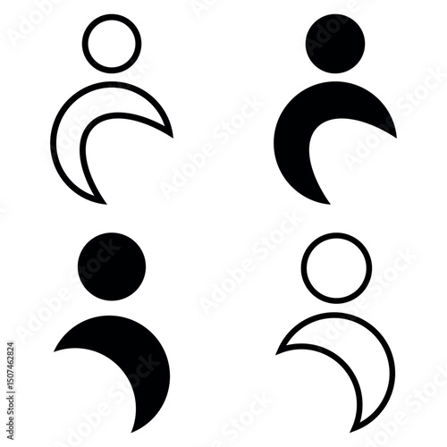 Variations of User Person Icons.