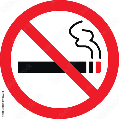 No Smoking Sign. Stock Vector. 