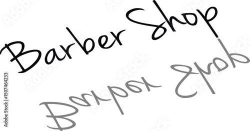 Barber shop sign promoting men's grooming services