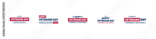 Veterans day banner. Vector banner honoring usa veteran. Isolated veteran day template sign.