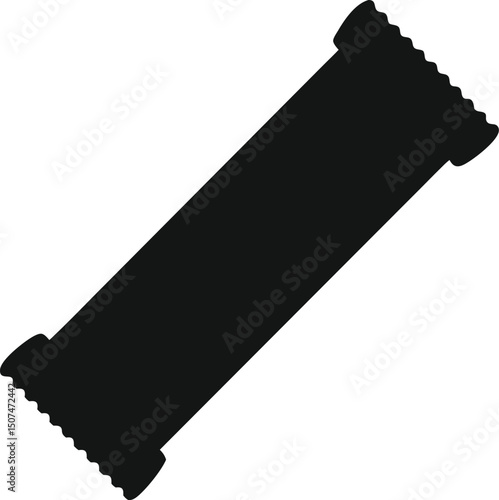 Silhouette of a Protein Bar with Almonds and Seeds on transparent background