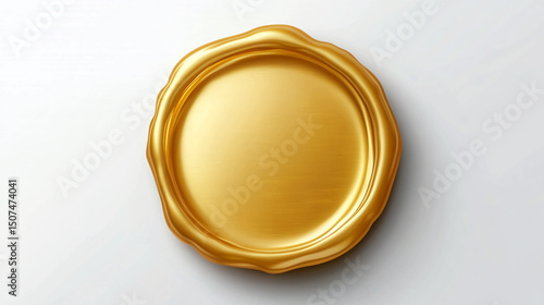 gold seal isolated on white background