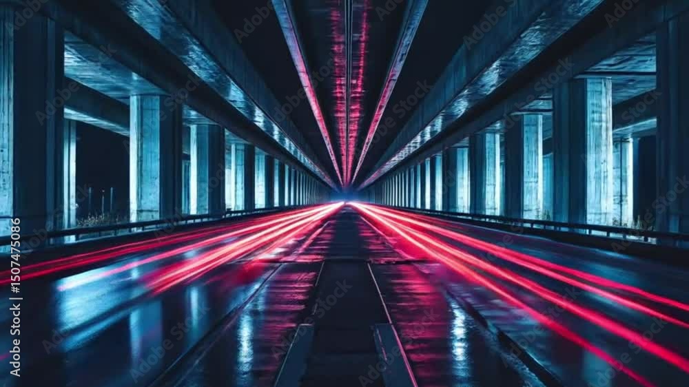 Urban tunnel at night Urban tunnel at night