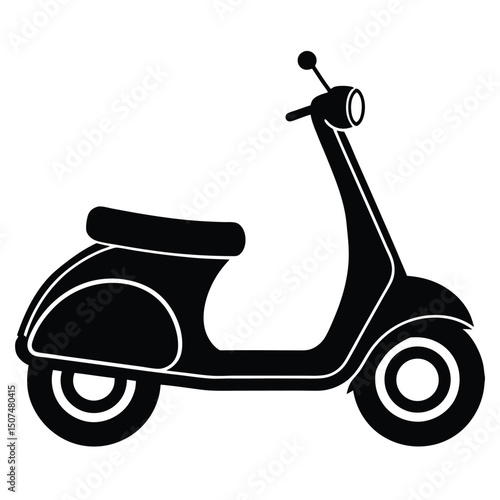 Classic Italian retro vespa scooter vector illustration design for vintage transport