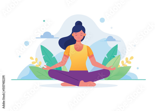 yoga in the lotus position