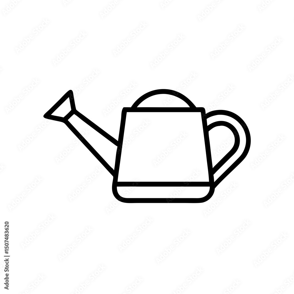 Simple watering can icon in minimalist design style Simple watering can icon in minimalist design style