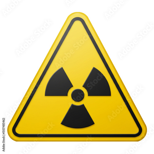 Radiation hazard warning indicating radioactive materials.