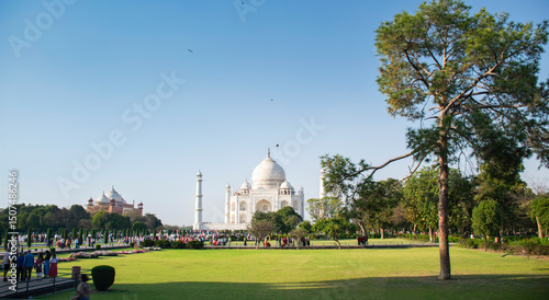 Travelling to wonders of the world place TAJMAHAL an Unesco world heritage site at Agra, Uttar Pradesh, India.