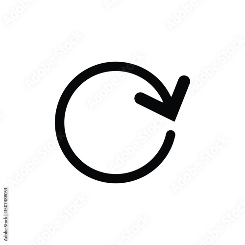 Rotate icon. Refresh button. Rotation symbol vector.