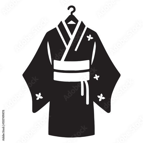 Balanced yukata silhouette with style – yukata silhouette – yukata vector – yukata illustration – japanese dress silhouette – ladies dress silhouette – silhouette of yukata


