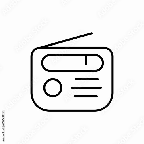 Portable radio communication device icon vector sign