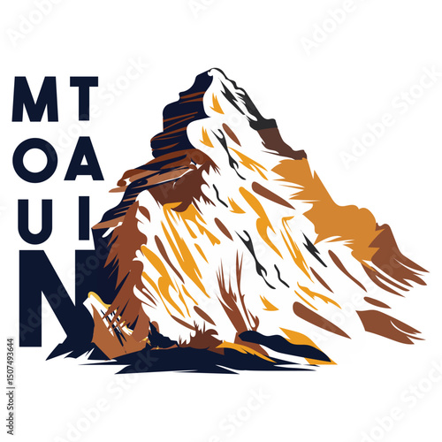 Mountain hiking typography vactor t-shirt 