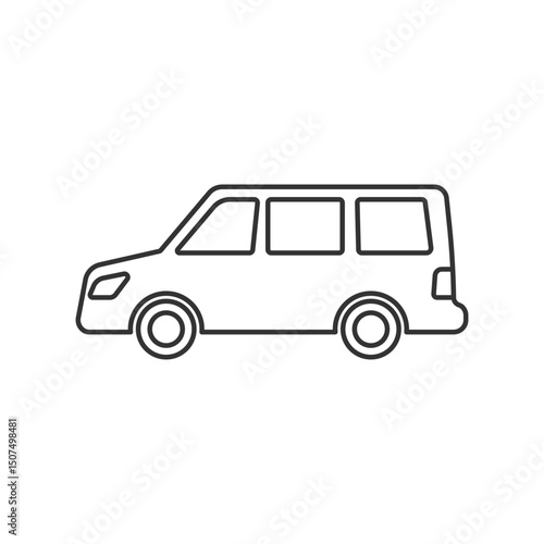 Minivan icon. Vehicle symbol modern, simple, vector, icon for website design, mobile app, ui. Vector Illustration