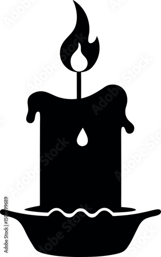 silhouette of a candle holder