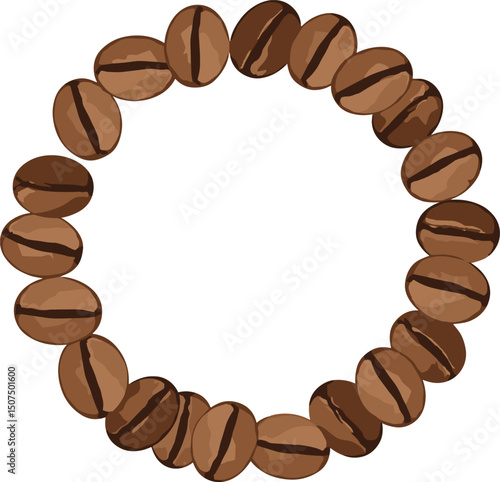 Portafilter, holder with ground coffee and roasted processed beans. 