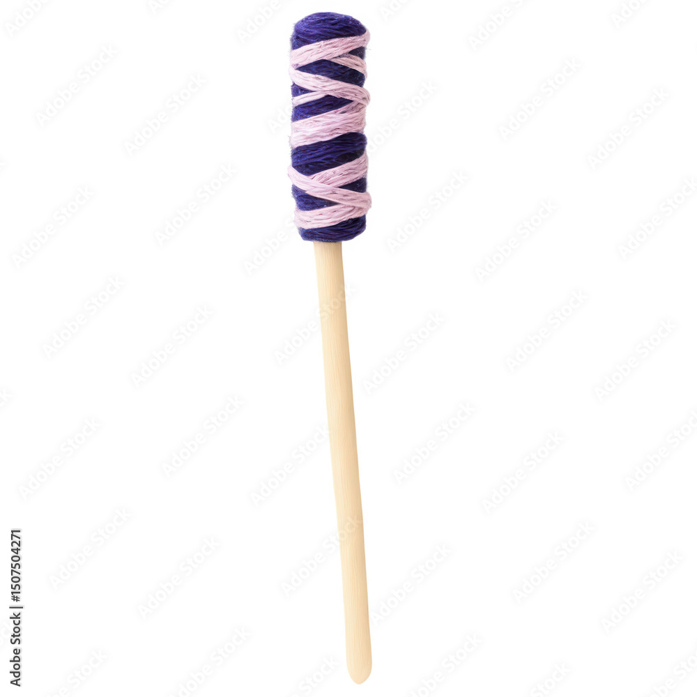 Handmade Yarn-Wrapped Wooden Wand Purple and Pink Craft Stick Handmade Yarn-Wrapped Wooden Wand Purple and Pink Craft Stick