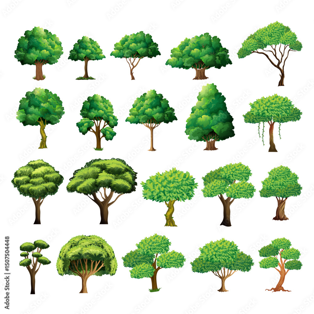 Fototapeta premium collection of trees