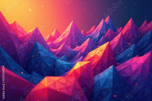 Abstract geometric shapes, infinitely repeating , minimal, background design, decor