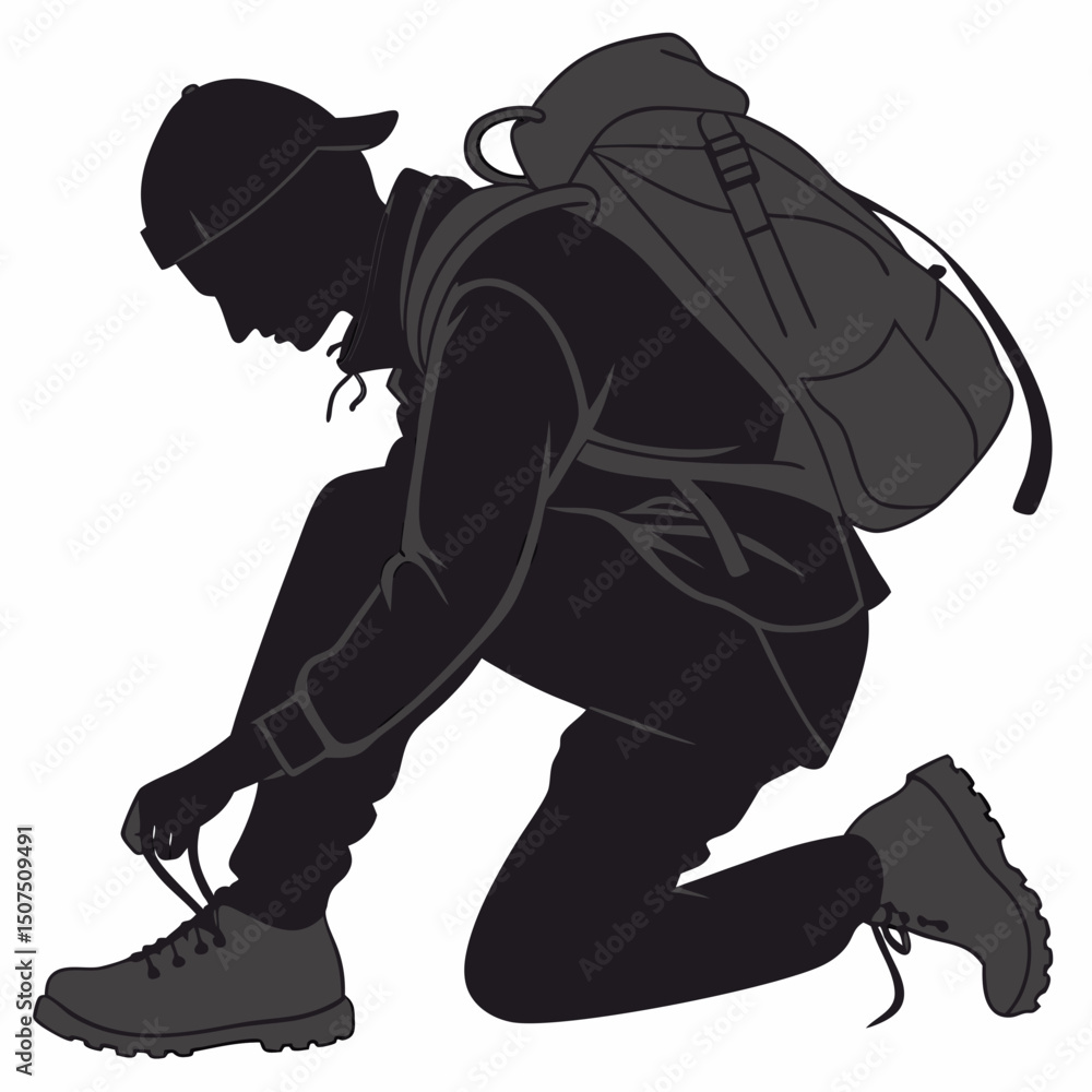 Fototapeta premium man with snowboard