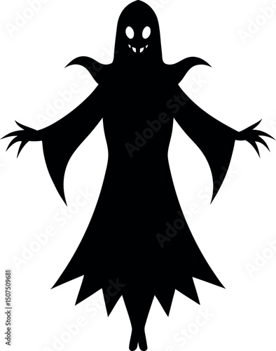 Halloween Headless Horseman Silhouette Vector Art