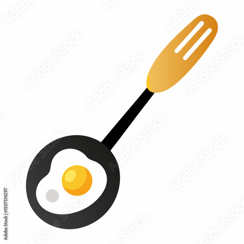 fried egg in a frying pan