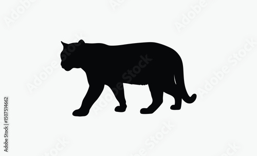 Big Cat Silhouette Vector