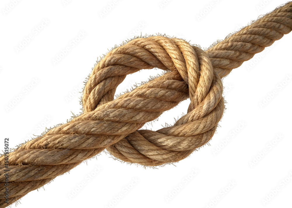 Close up of a tightly knotted thick rope. Close up of a tightly knotted thick rope.