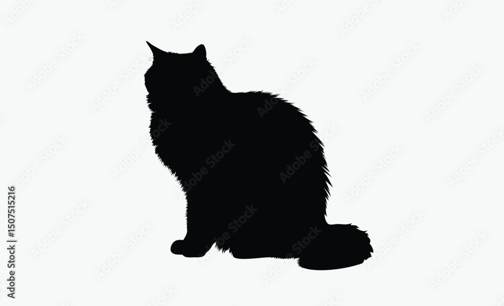 Obraz premium Big Cat Silhouette Vector