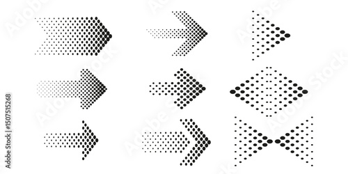 Arrow. Flat, color, arrows set Designs with Gradient Effects
