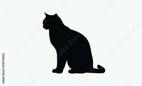 Big Cat Silhouette Vector