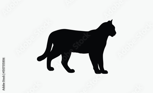 Big Cat Silhouette Vector