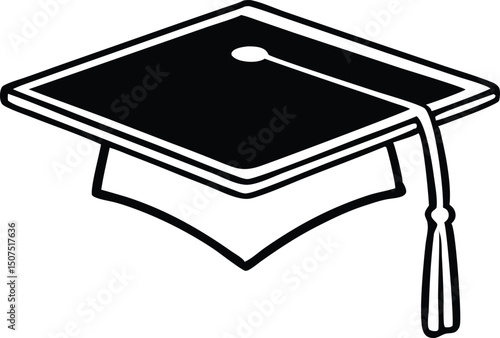 Modern Graduation Hat Icons  Academic Headwear Set

