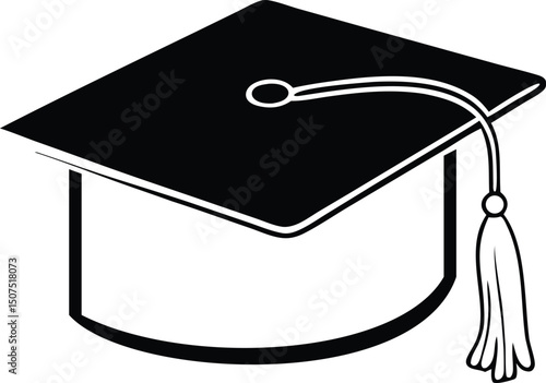 Graduate Cap Symbols   Minimalist Icon Set

