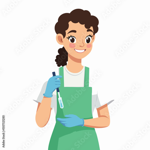 Young Female Sculptor with Clay Tool in Workshop